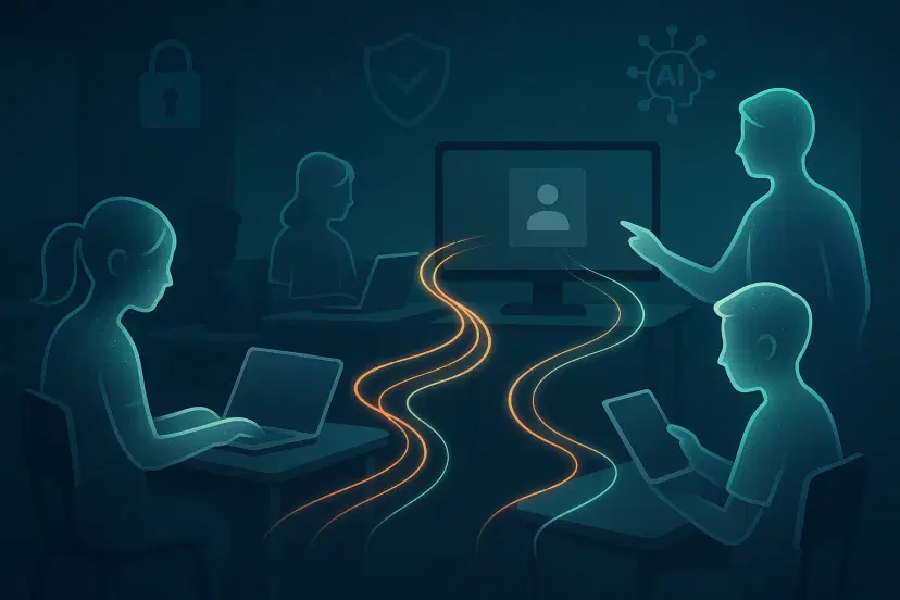 Healthcare data privacy and AI diagram